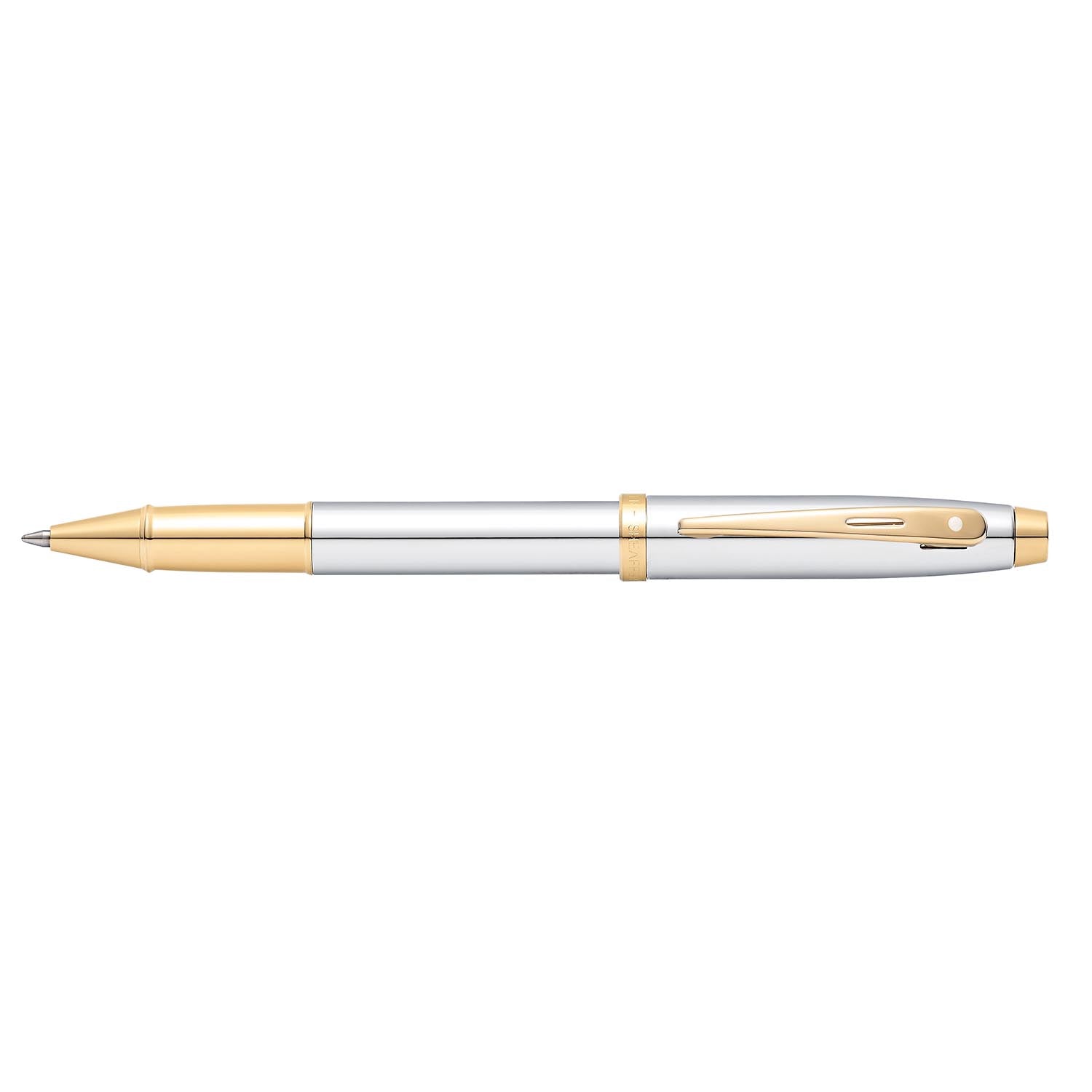 Sheaffer 100 Chrome with Gold Trims Rollerball Pen | E1934051
