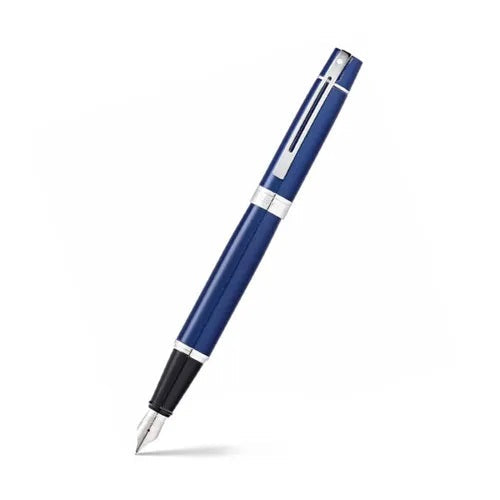 Sheaffer 300 Glossy Blue Fountain Pen With Chrome Trims | E0934153