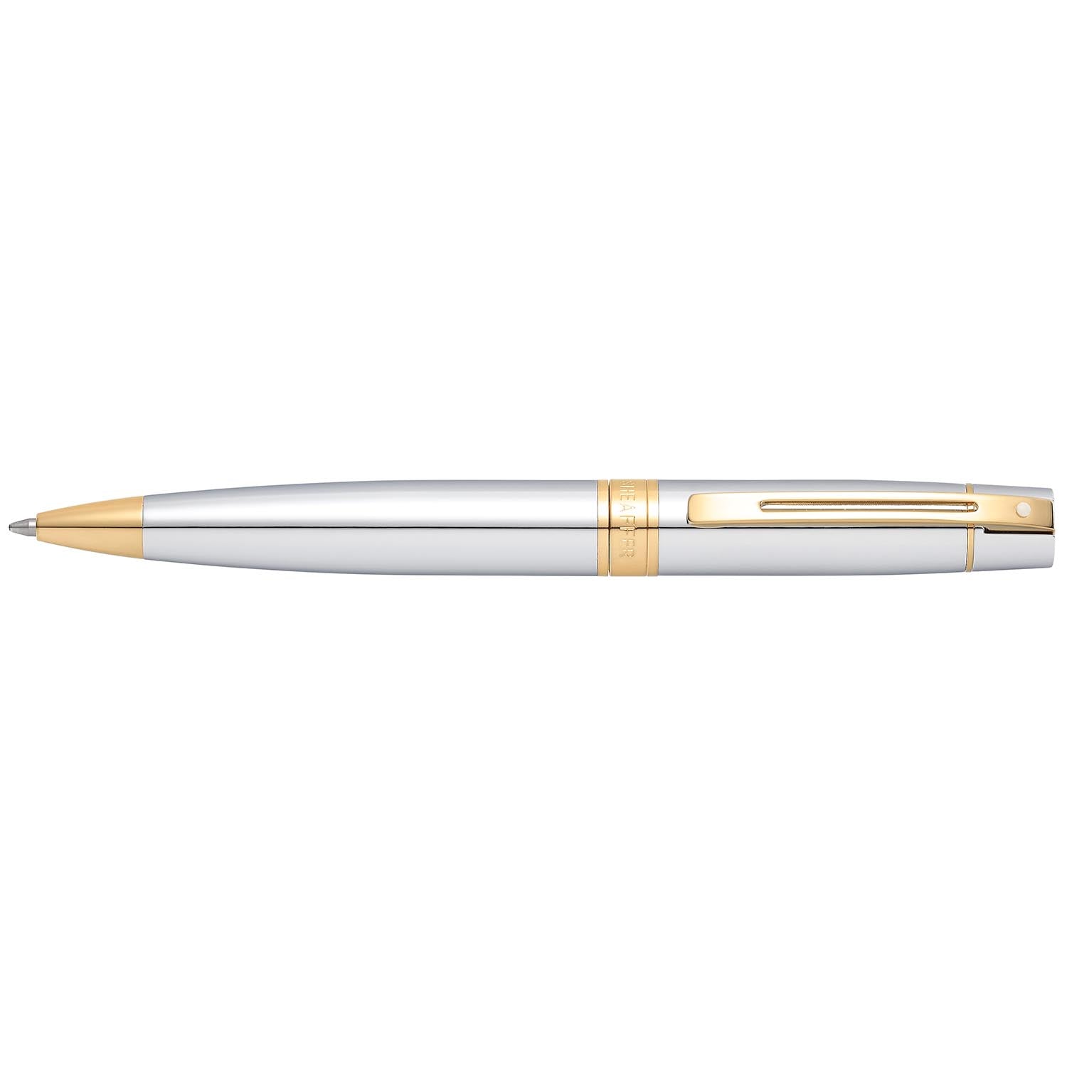 Sheaffer 300 Chrome with Gold Trims Ballpoint Pen | E2934251