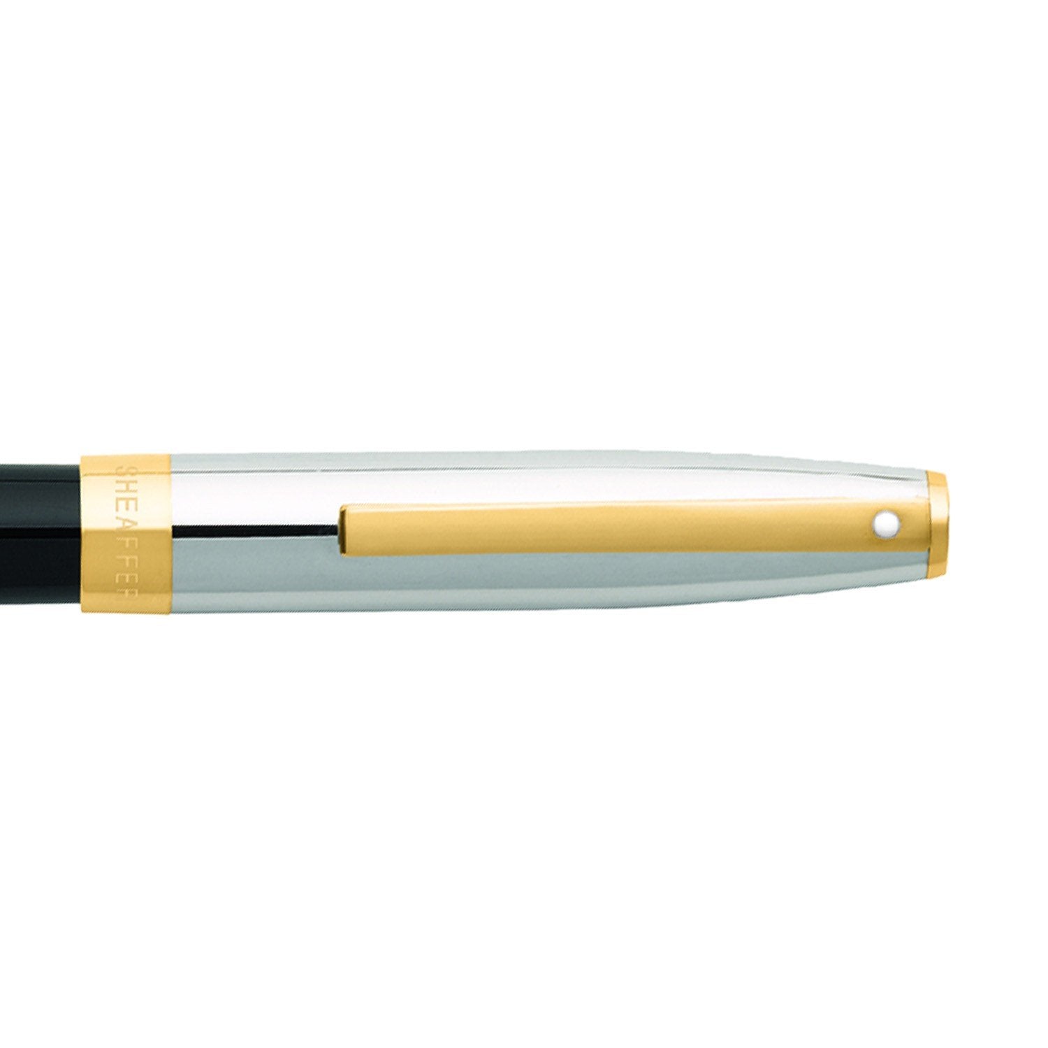 Sheaffer SAGARIS 9475 Gloss Black Barrel and Chrome Cap Rollerball Pen With Gold Tone Trim |