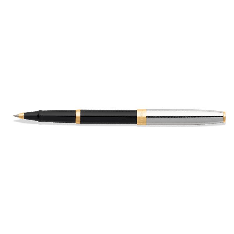 Sheaffer SAGARIS 9475 Gloss Black Barrel and Chrome Cap Rollerball Pen With Gold Tone Trim |