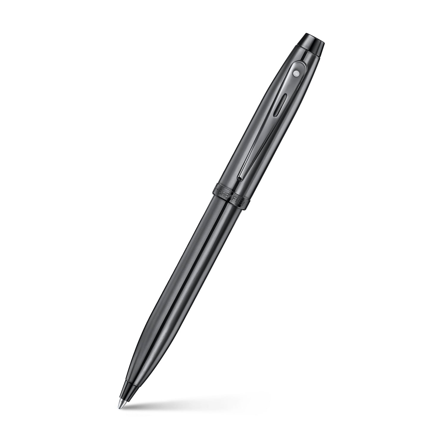 Sheaffer 100 9375 Ionic Gunmetal Grey Ballpoint Pen with Shiny PVD Trims | E2937551