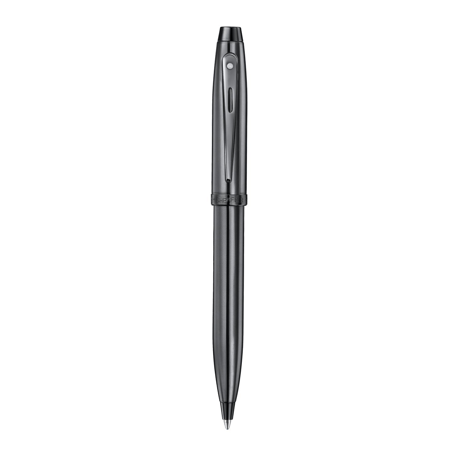 Sheaffer 100 9375 Ionic Gunmetal Grey Ballpoint Pen with Shiny PVD Trims | E2937551