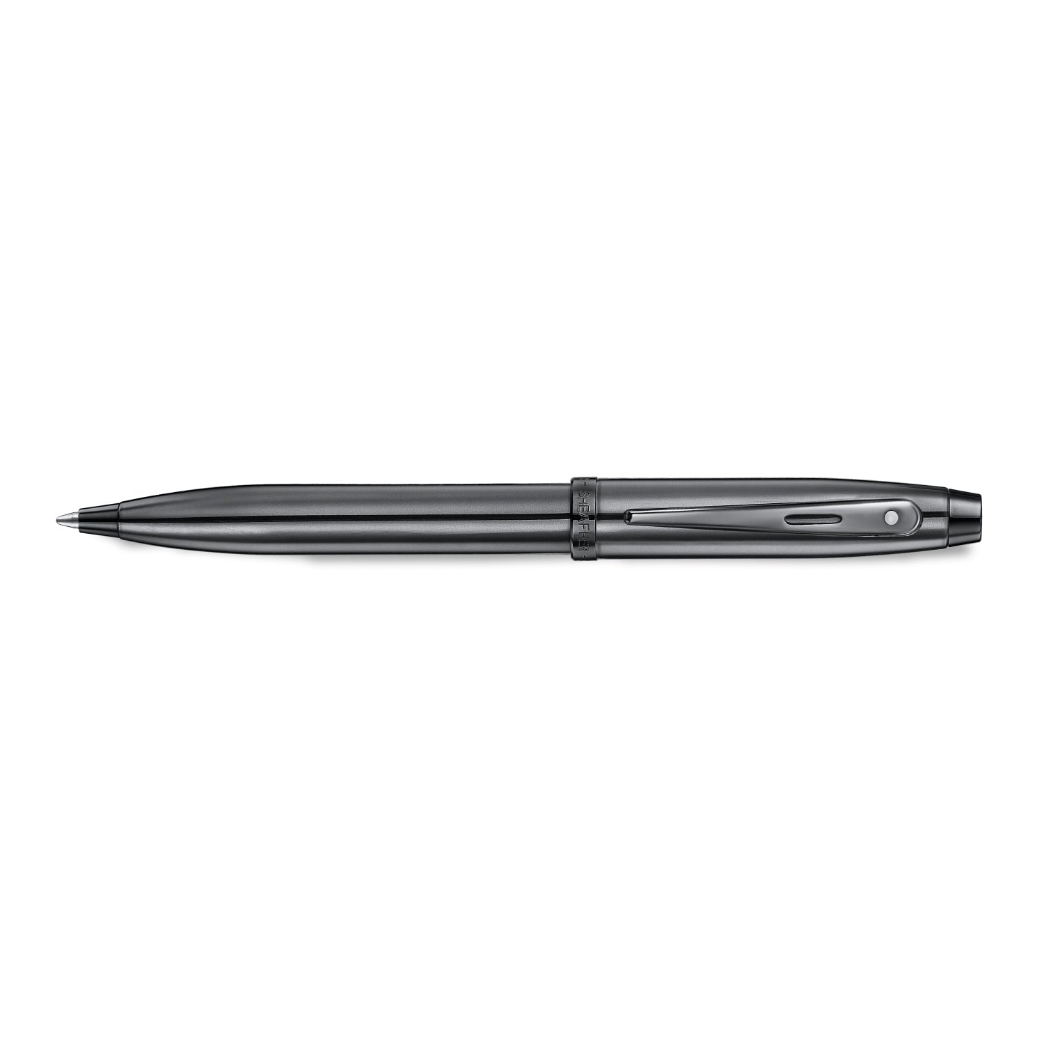 Sheaffer 100 9375 Ionic Gunmetal Grey Ballpoint Pen with Shiny PVD Trims | E2937551