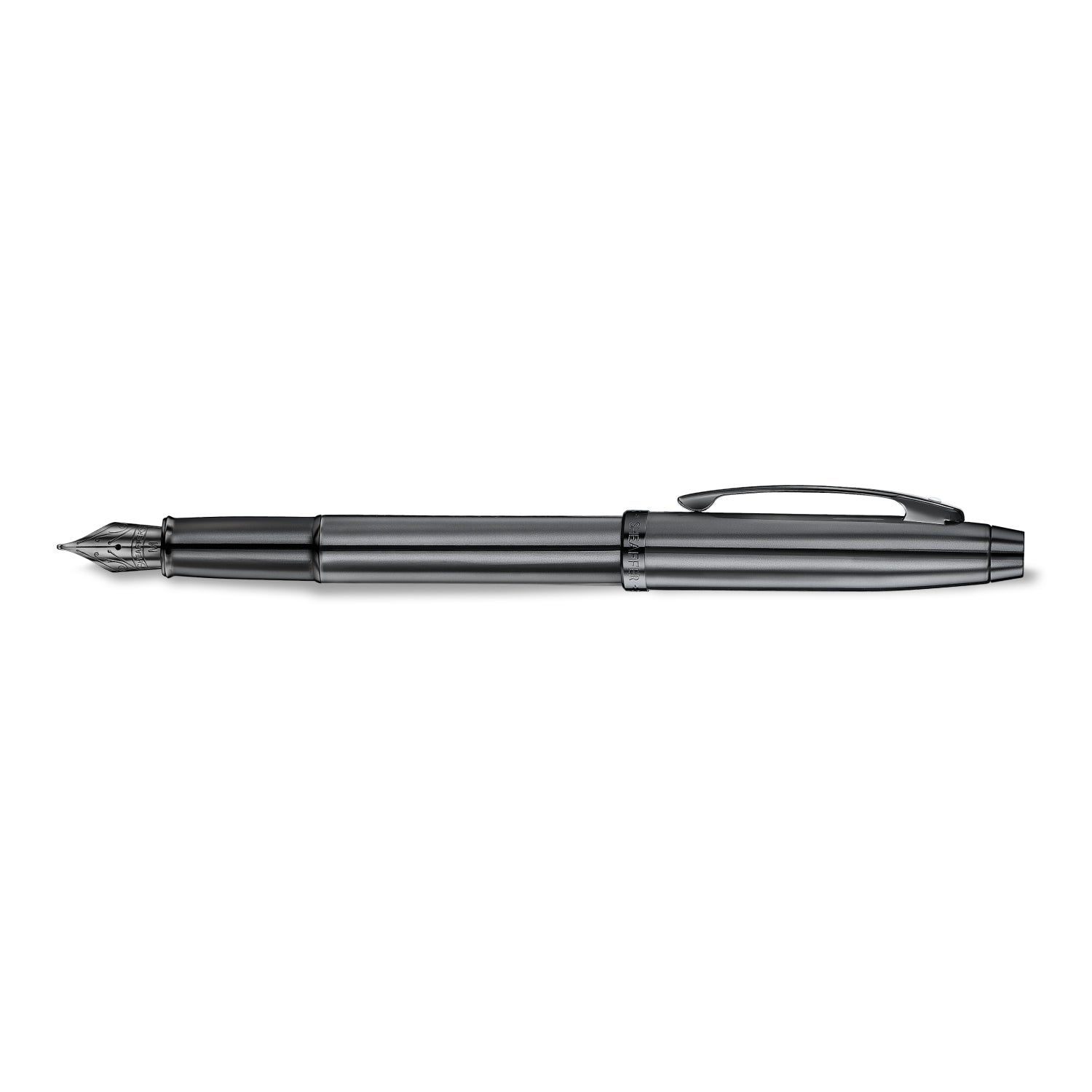 Sheaffer 100 9375 Ionic Gunmetal Grey Fountain Pen with Shiny PVD Trims | E0937553