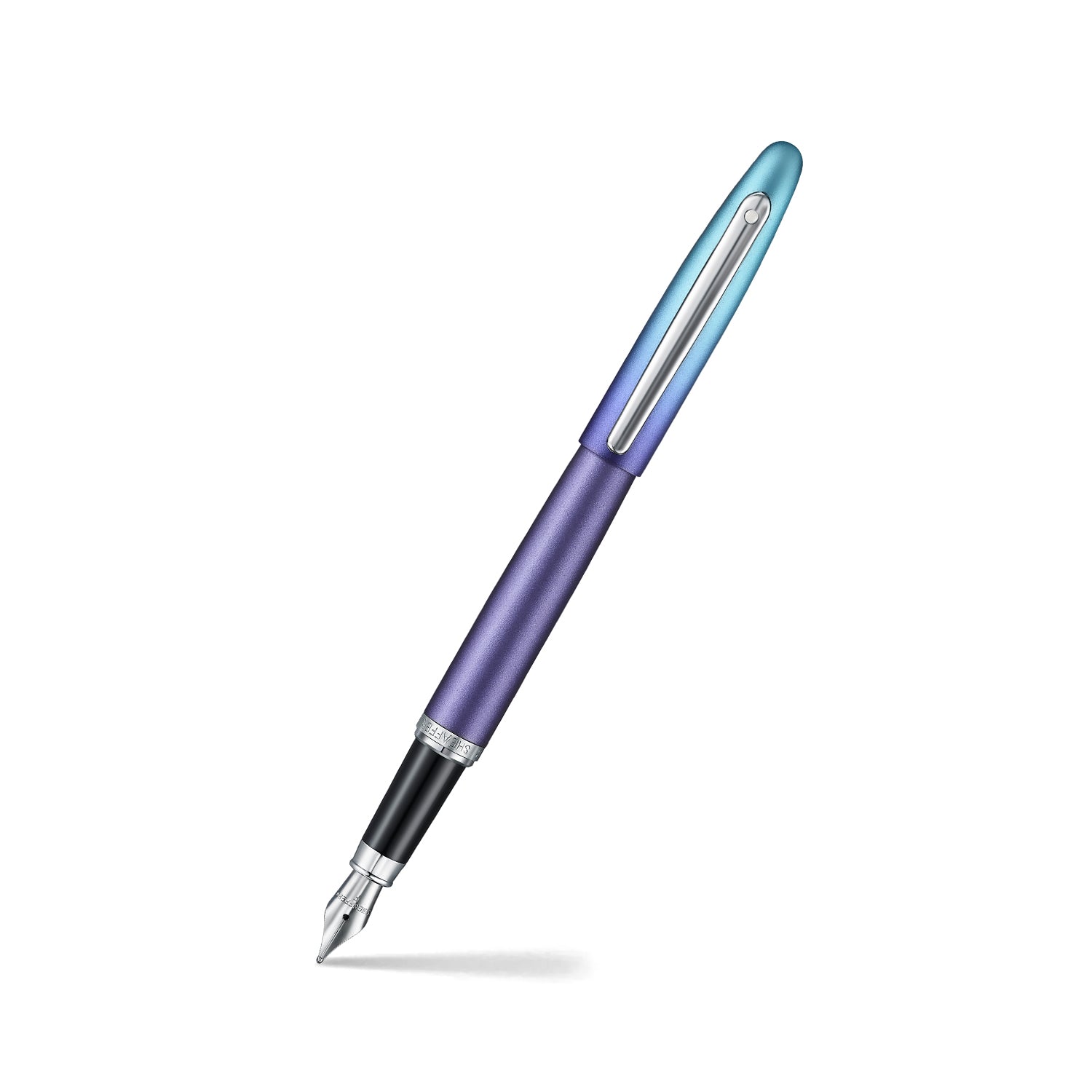 Sheaffer VFM 9430 Expressions Blue and Purple Pearlised Gradient Fountain Pen with Chrome-Plated Trims | E0943053