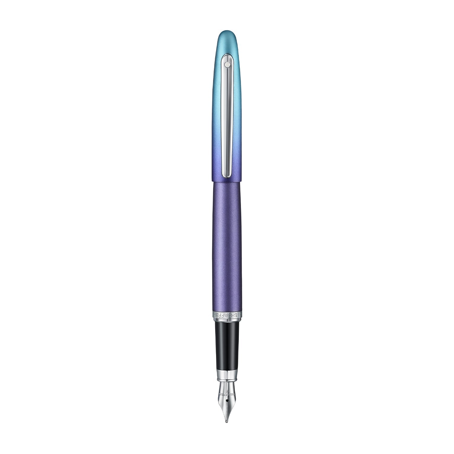 Sheaffer VFM 9430 Expressions Blue and Purple Pearlised Gradient Fountain Pen with Chrome-Plated Trims | E0943053