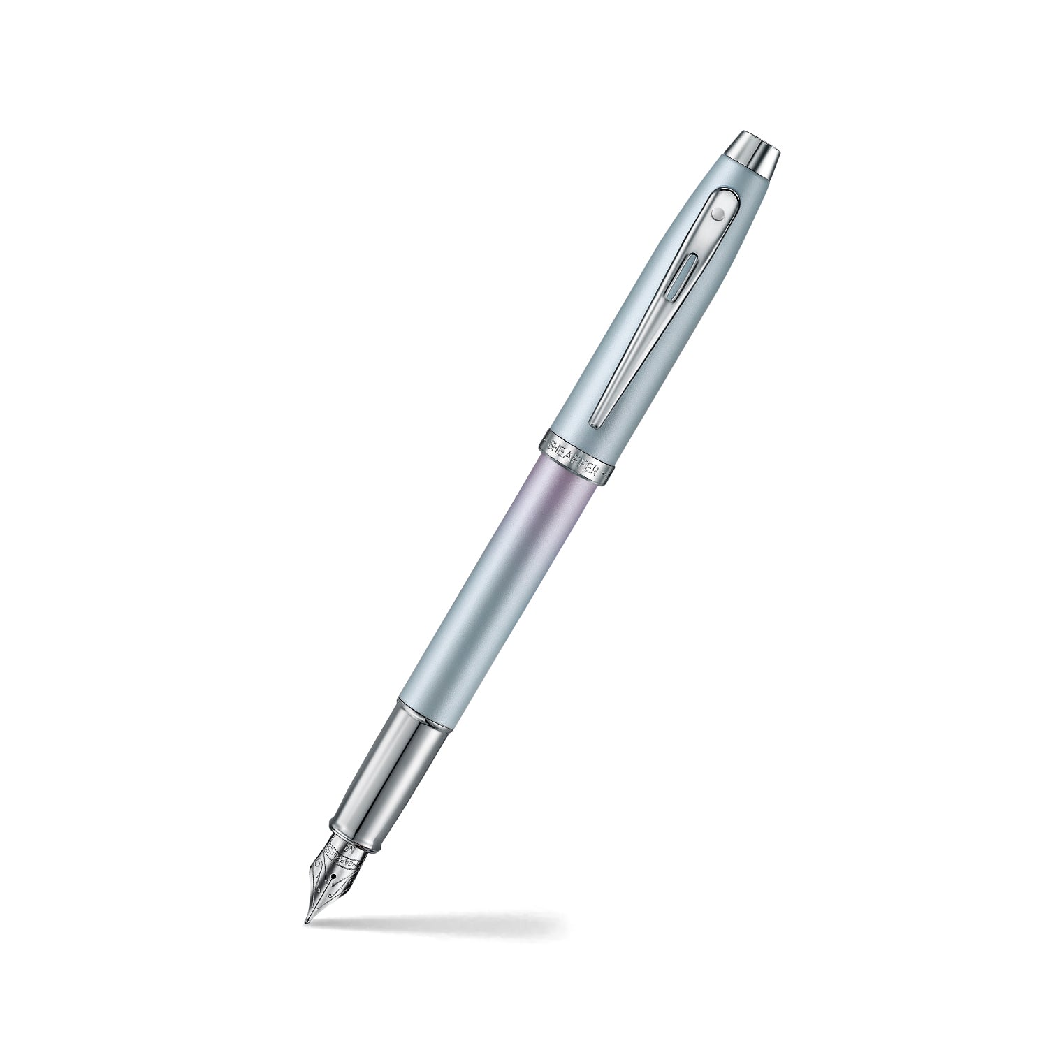 Sheaffer 100 9376 Expressions Blue and Pink Pearlised Gradient Fountain Pen with Chrome-plated Trims | E0937653