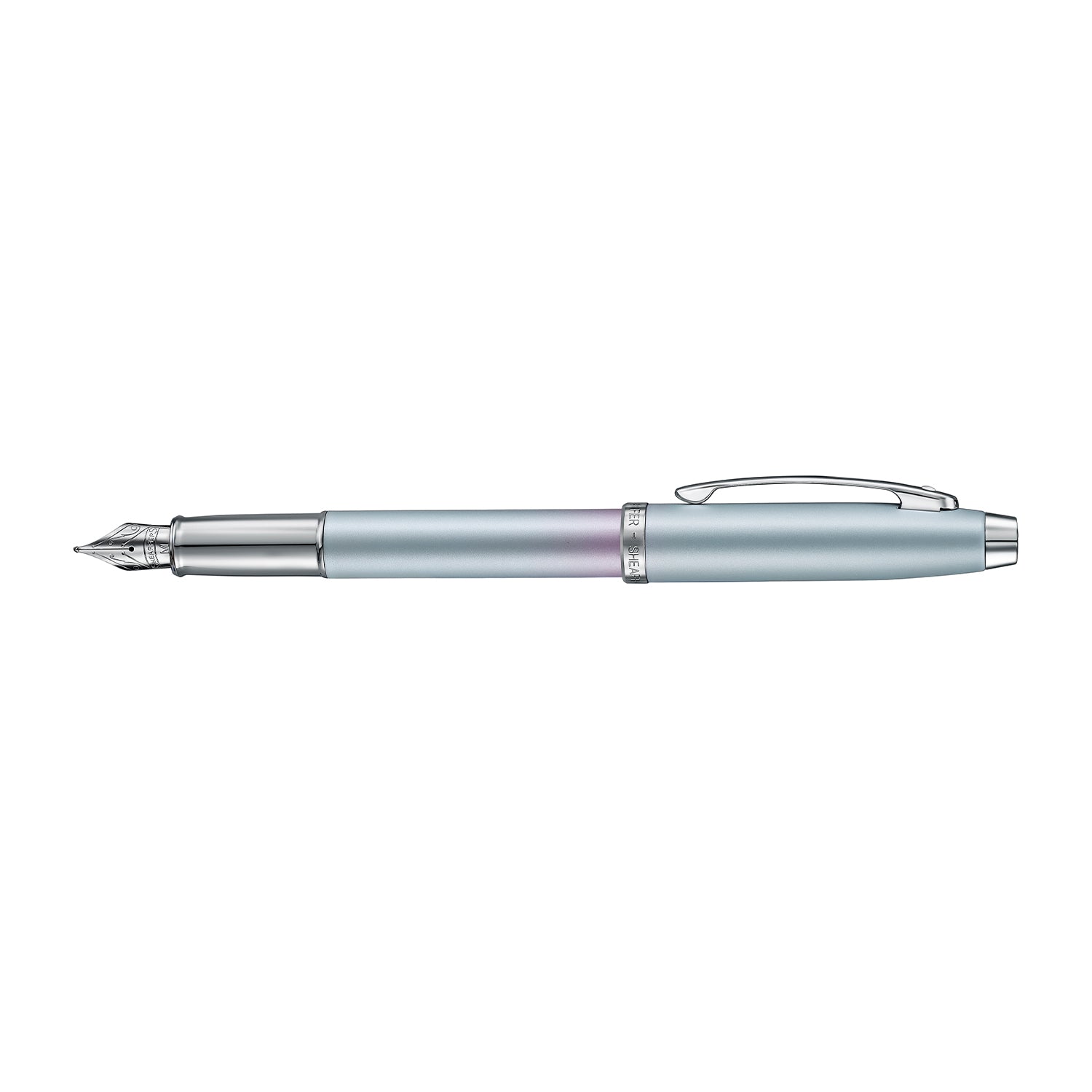 Sheaffer 100 9376 Expressions Blue and Pink Pearlised Gradient Fountain Pen with Chrome-plated Trims | E0937653