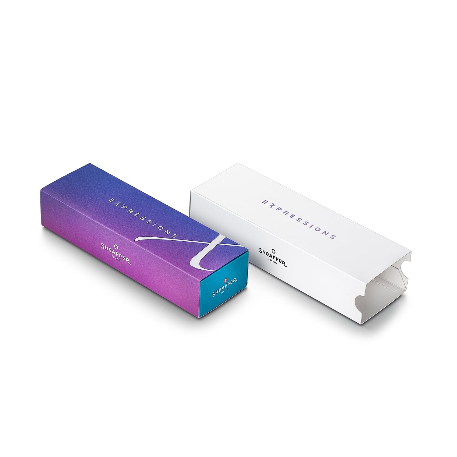 Sheaffer 100 9376 Expressions Blue and Pink Pearlised Gradient Fountain Pen with Chrome-plated Trims | E0937653