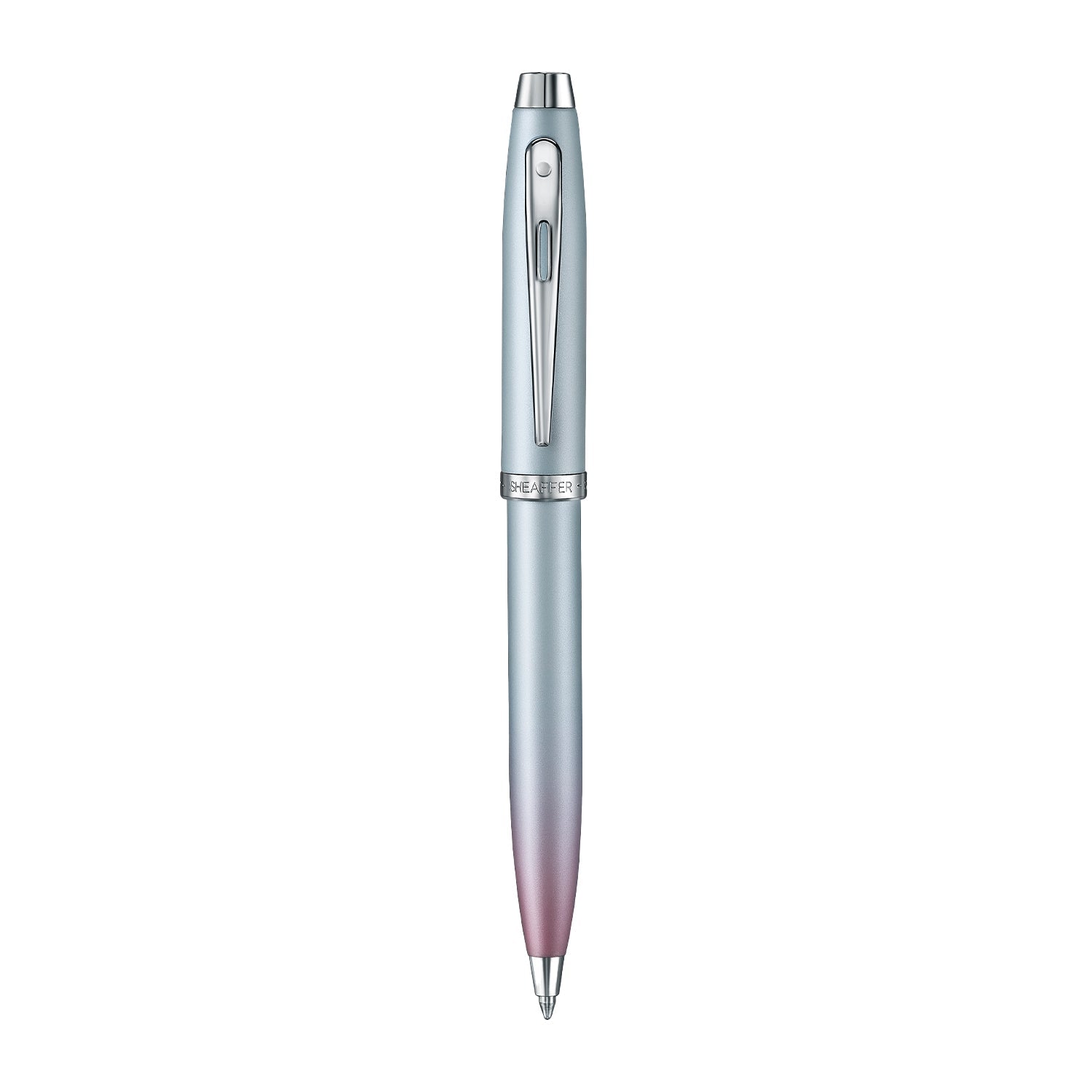Sheaffer Expressions 100 9376 Blue and Pink Pearlised Gradient Ballpoint Pen with Chrome-plated Trims and Small Notebook Gift Set | G2937651-4