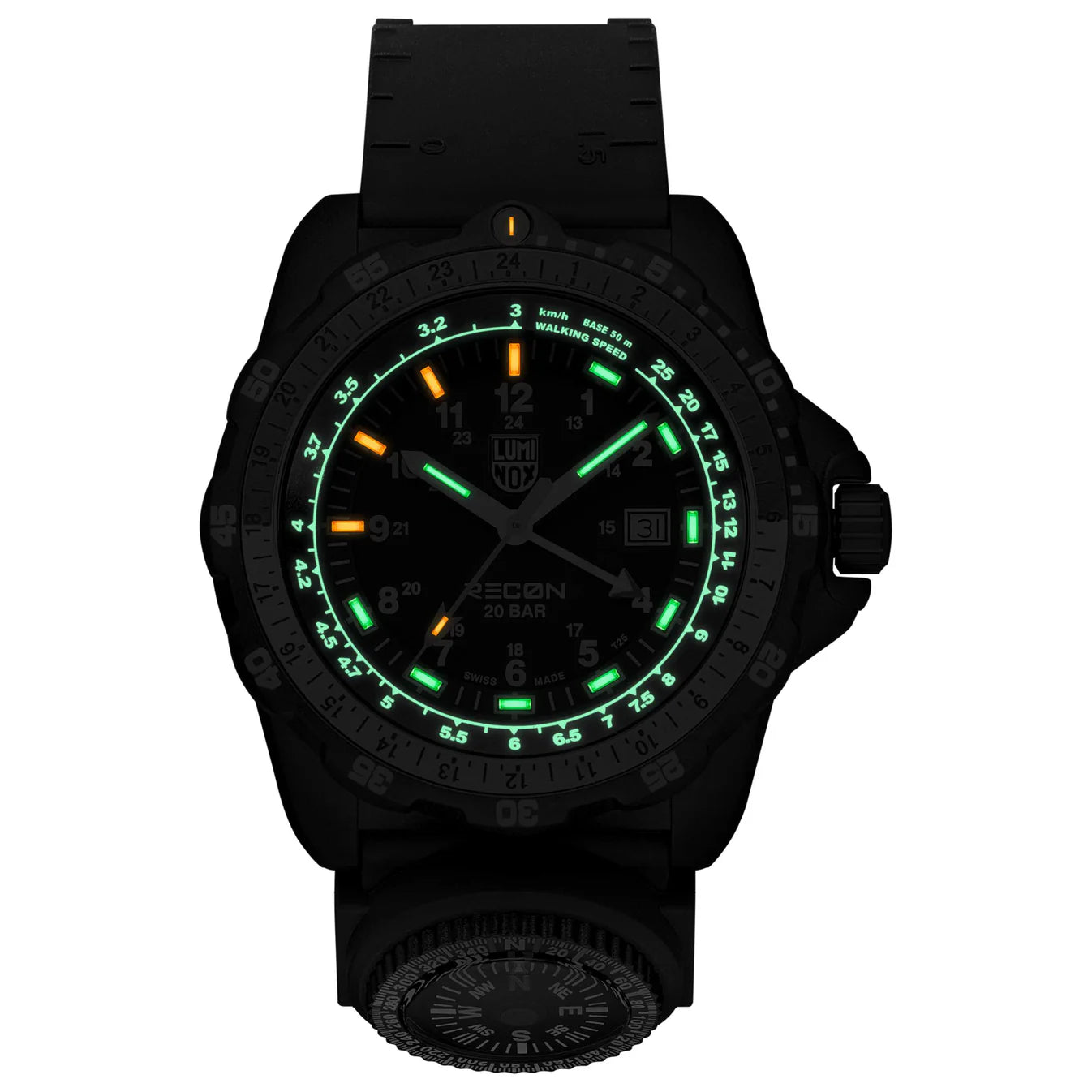 Luminox Recon Black Silicone Swiss Automatic Sport Men's Watch | XL.8831.KM.F