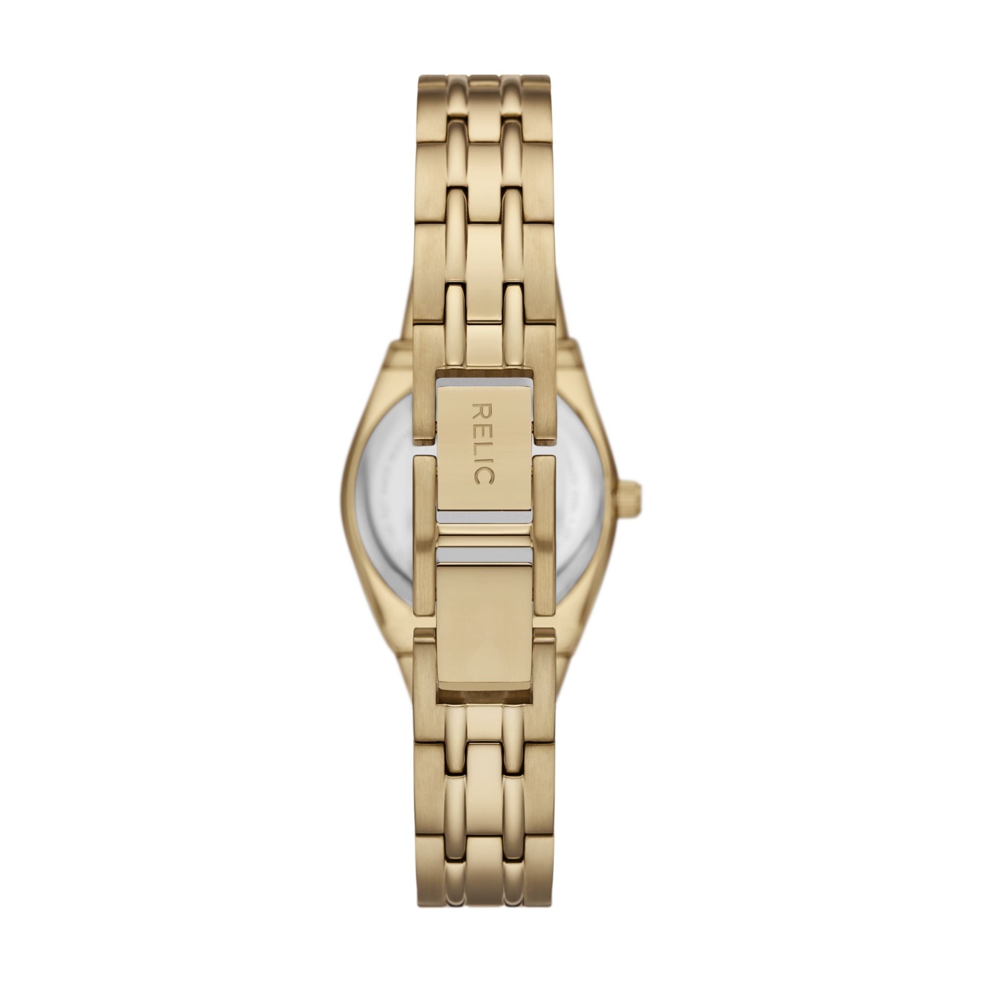 Relic Queen'S Court Gold Dial and Steel Bracelet 27mm Women's Watch | ZR11778