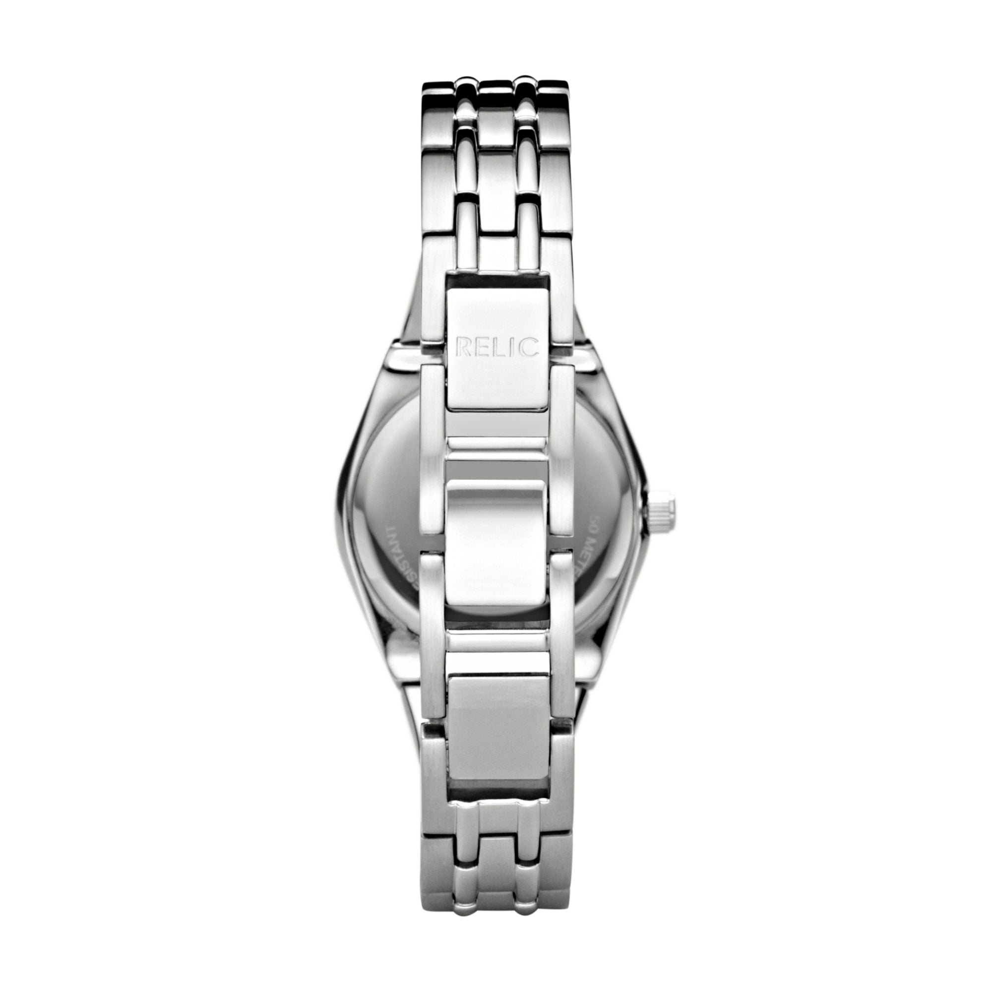 Relic Queen'S Court Silver Dial and Steel Bracelet 27mm Women's Watch | ZR11787