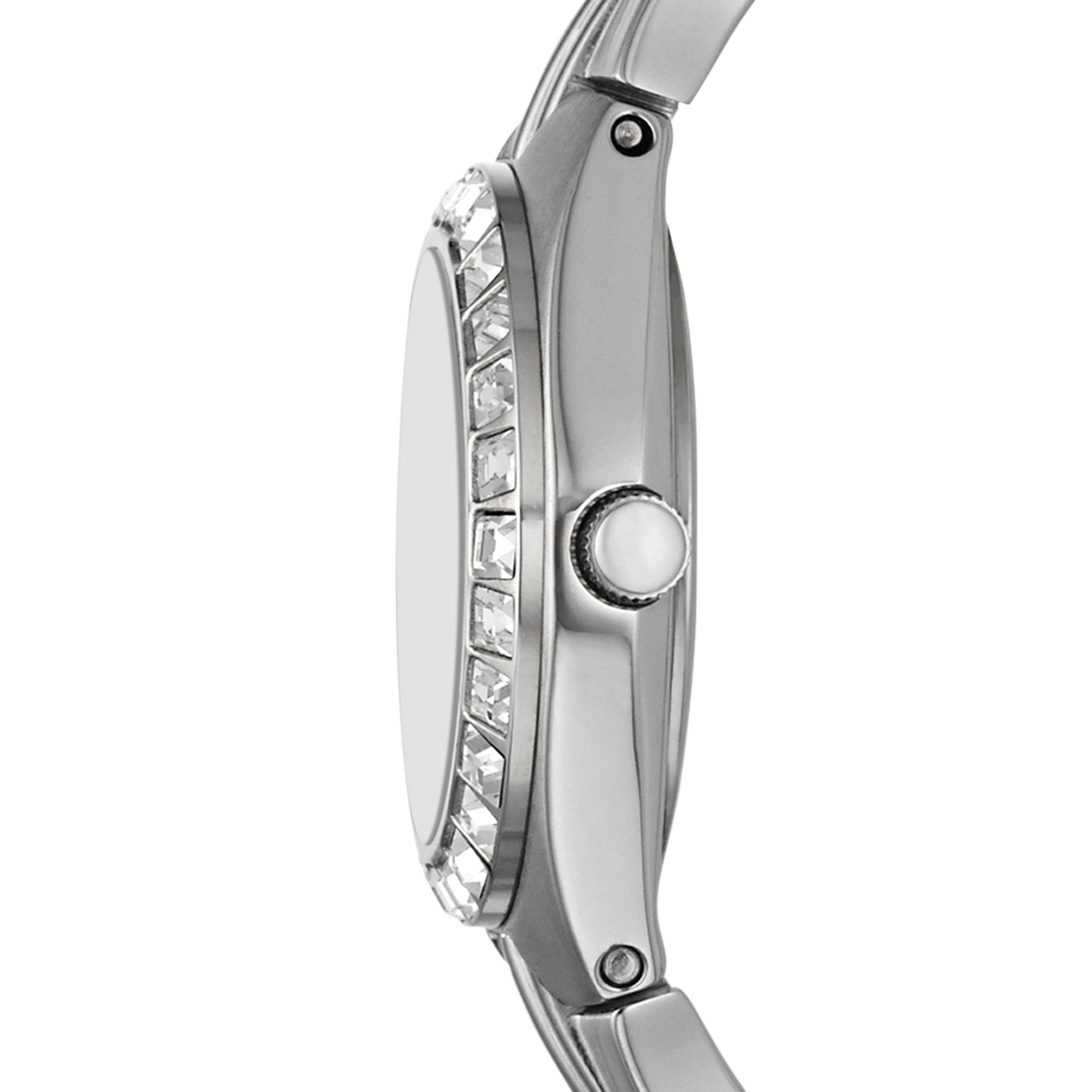 Relic Queen's Court White Dial and Silver Steel Bracelet 27mm Women's Watch | ZR11788