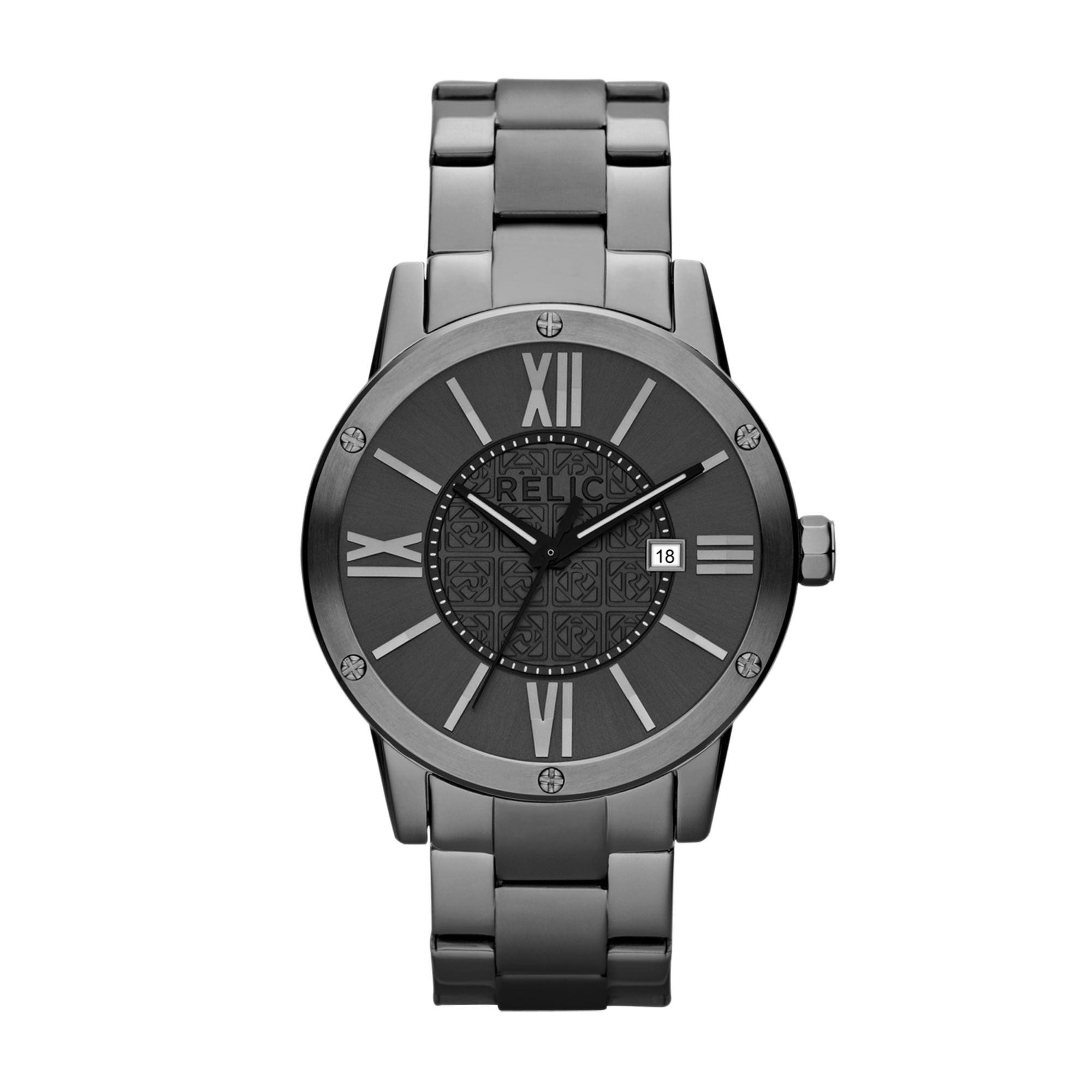 Relic Payton Black Dial and Steel Bracelet 44mm Men's Watch | ZR11998