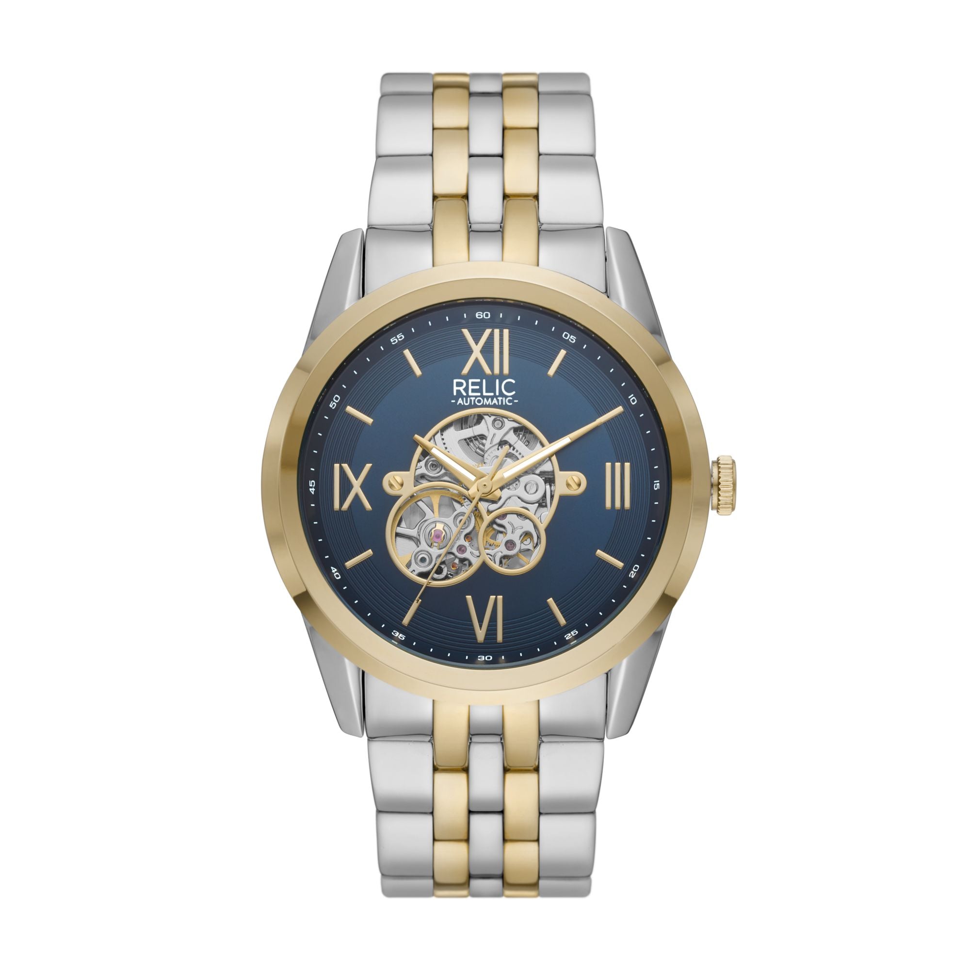 Relic Blaine Blue Dial and Two-Tone Steel Bracelet 44mm Men's Watch | ZR77330