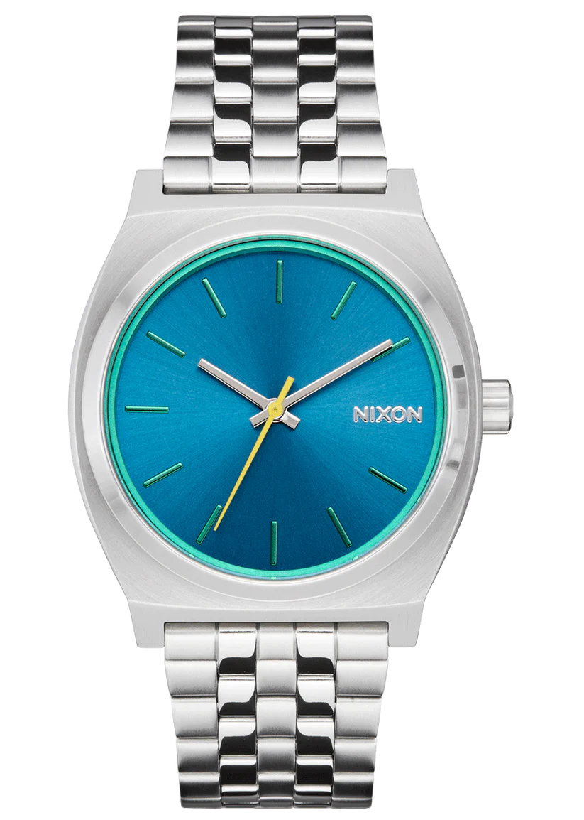 NIXON Time Teller Silver Byron Blue Unisex Watch | A0455302-00