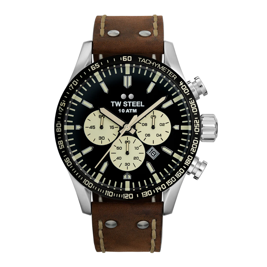 TW Steel Volante Black Dial Chronograph Men’s Watch | VS120