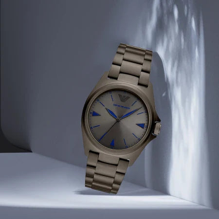 Emporio Armani Nicola Gunmetal Dial and Gunmetal Stainless Steel 42mm Watch | AR11381