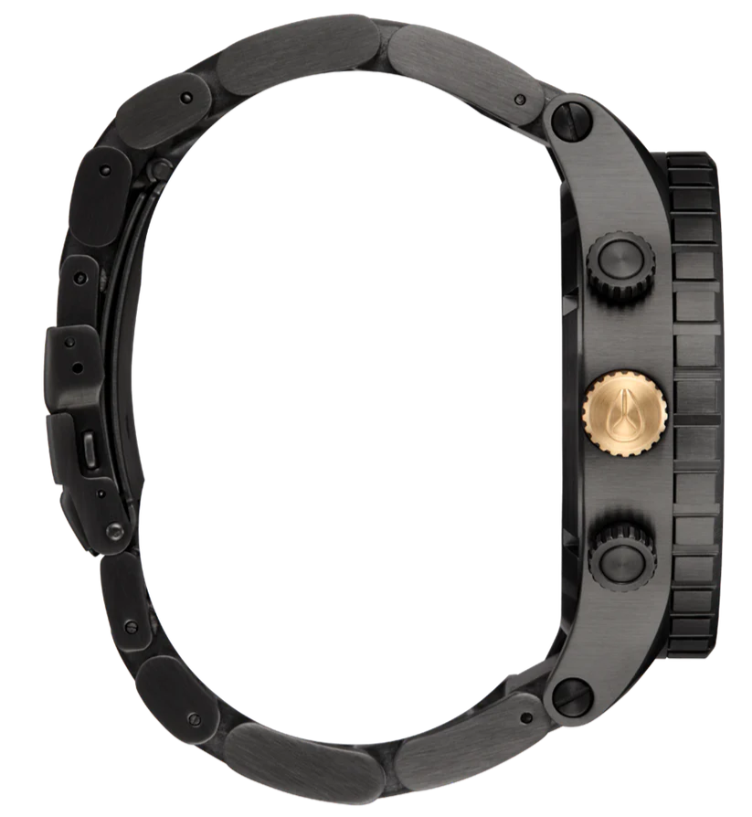 NIXON 51-30 Chrono Gunmetal Blackberry Gold Unisex Watch | A13895270-00