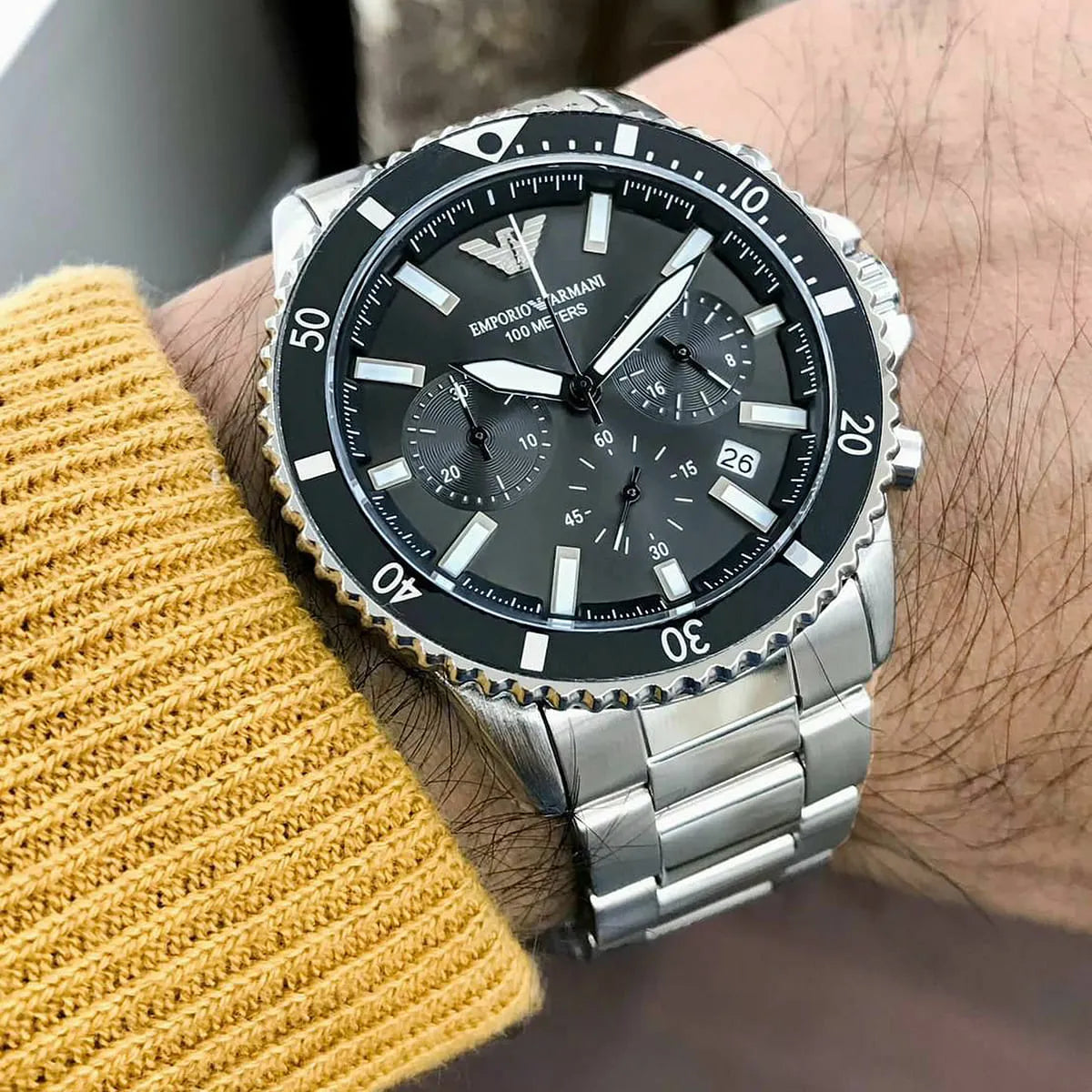 Emporio Armani Chronograph Stainless Steel Men's Watch | AR11360