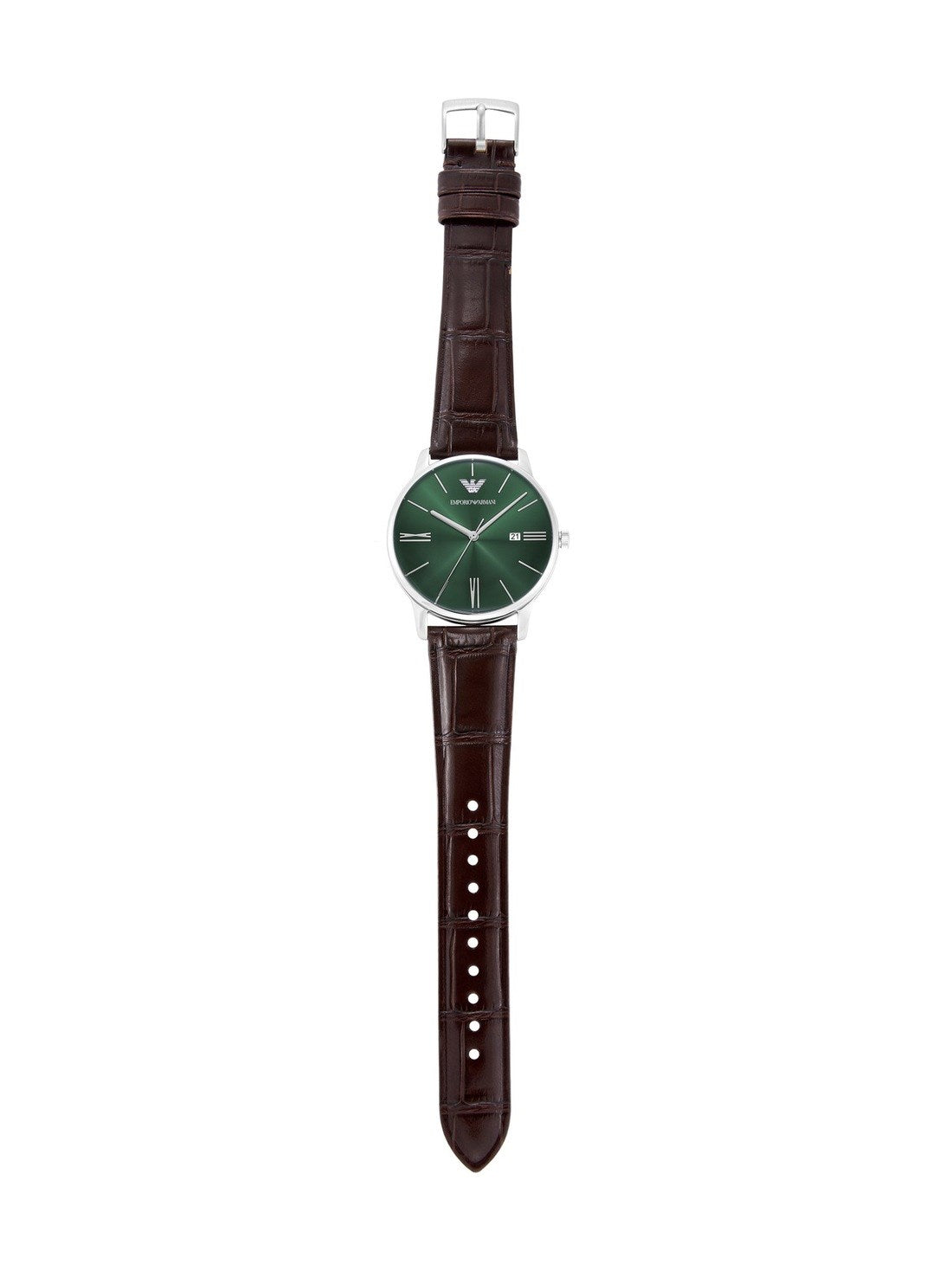 Emporio Armani Minimalist Brown Leather Men's Watch | AR11672