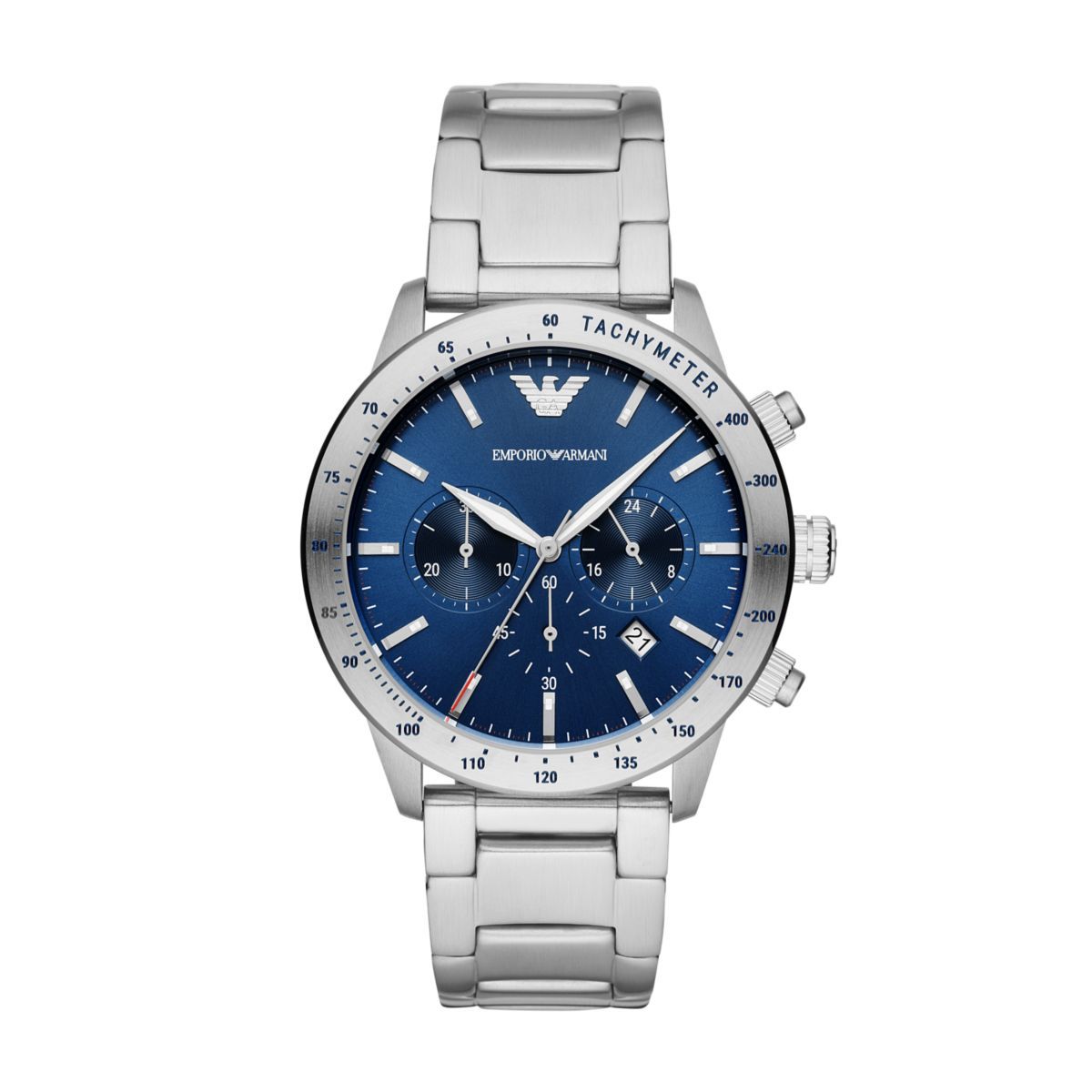 Emporio Armani Mario Silver Dial and Silver Stainless Steel 41mm Men's Watch | AR11306