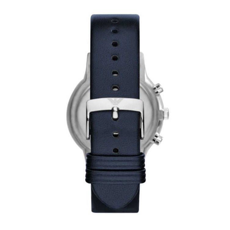 Emporio Armani Renato Blue Dial and Blue Leather 42mm Men's Watch | AR2473