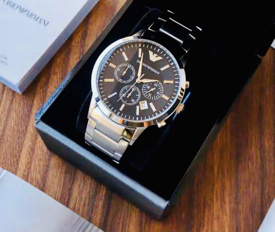 Emporio Armani Renato Silver Dial and Silver Stainless Steel 41mm Men's Watch | AR2434