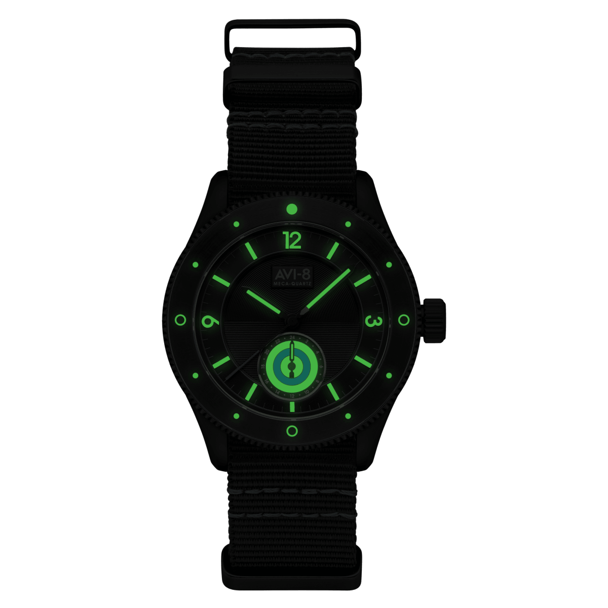 AVI - 8 Airmaster Sector Meca - Quartz Jet Black | TIME Watches