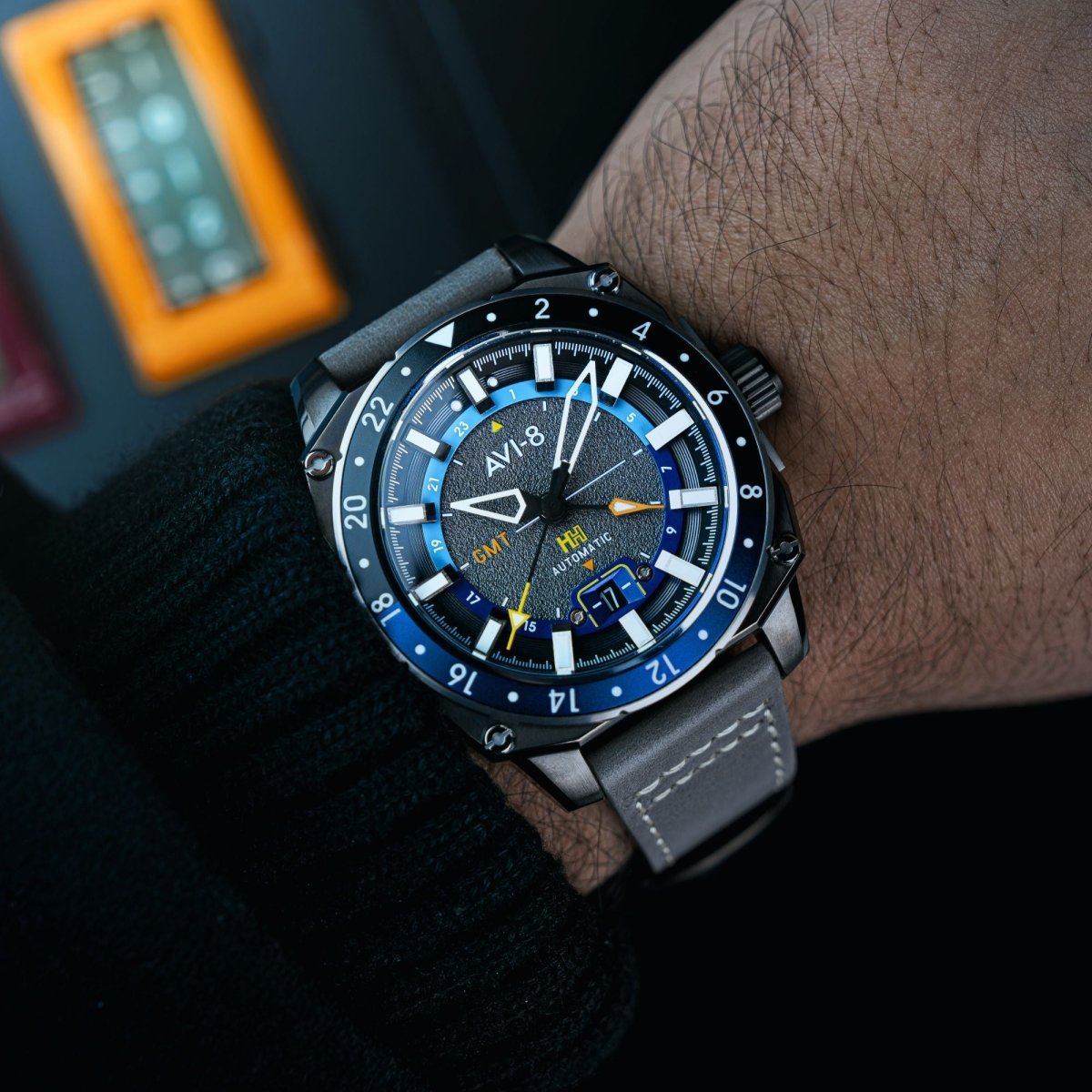 AVI - 8 Atlas Gmt Automatic Mist Grey | TIME Watches