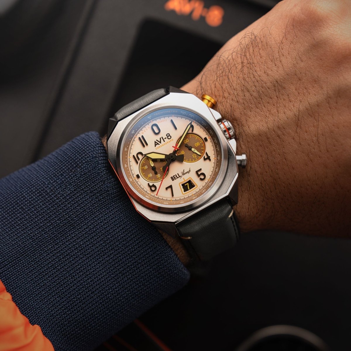 AVI - 8 Bell X 1 Machbuster Chronograph Camel Brown Av 4118 03 | TIME Watches