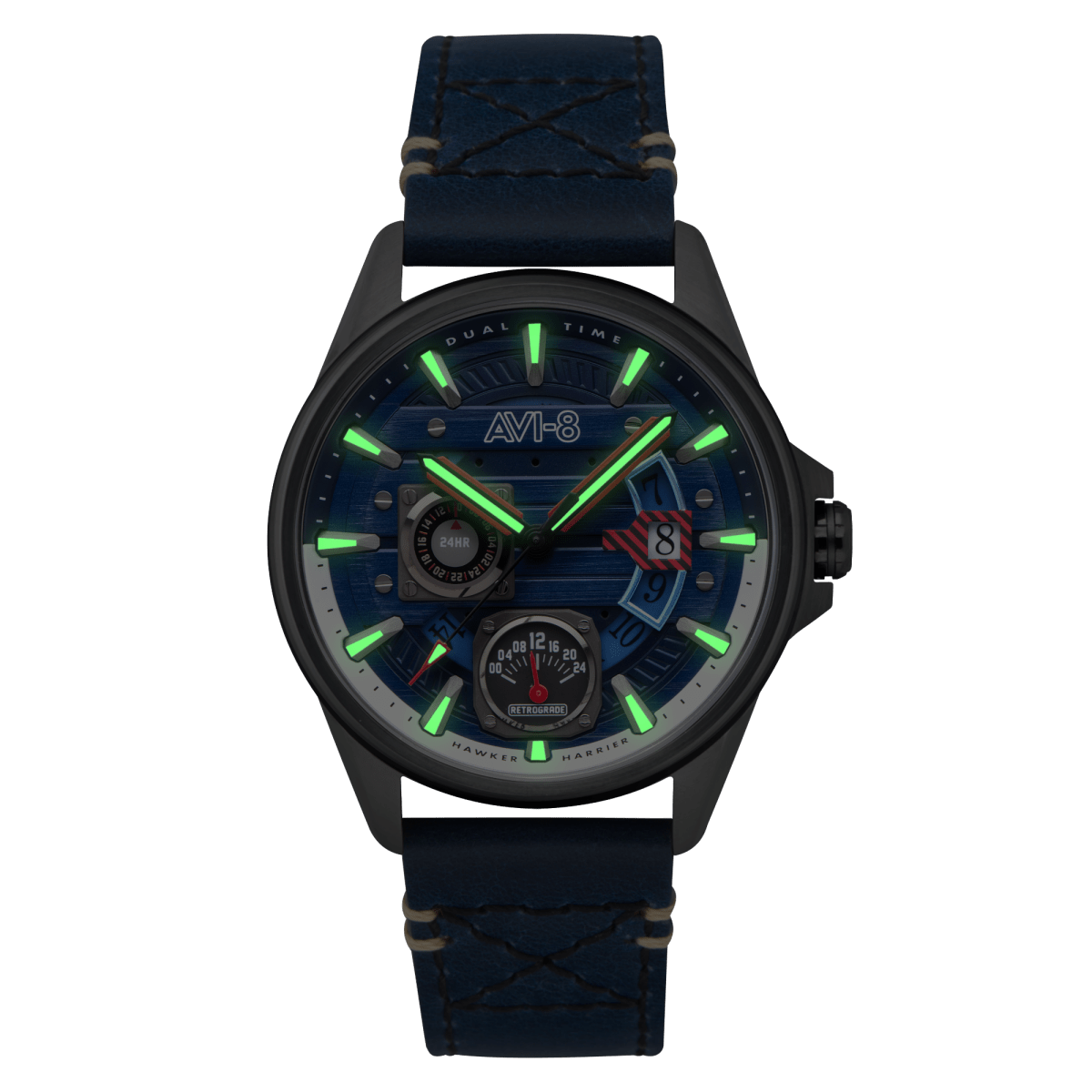 AVI - 8 Hawker Harrier Farley Multifunction Regiment Blue Men's Watch | AV - 4098 - 03 | TIME Watches