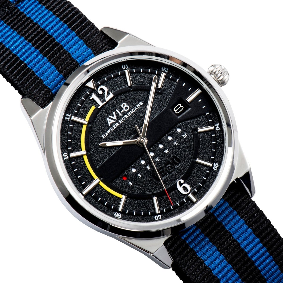 AVI - 8 Hawker Hurricane Automatic Watch Black Blue | TIME Watches