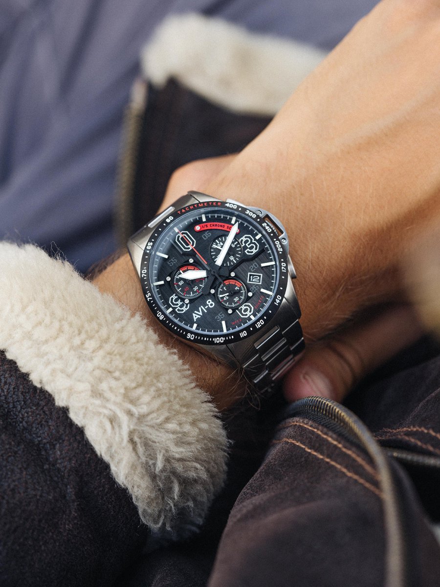 AVI - 8 P - 51 Mustang Blakeslee Chronograph Legion Men's Watch | AV - 4077 - 11 | TIME Watches