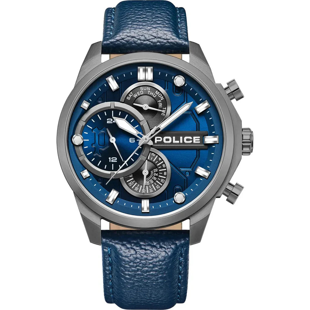 Police Reactor Blue & Grey Men's Watch | PEWGF0039202