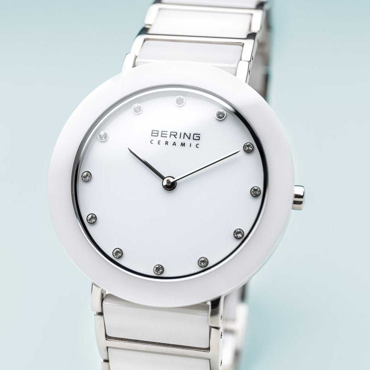 BERING Ceramic White Dial and White Ceramic Bracelet 35mm Women's Watch | 11435 - 754 | TIME Watches