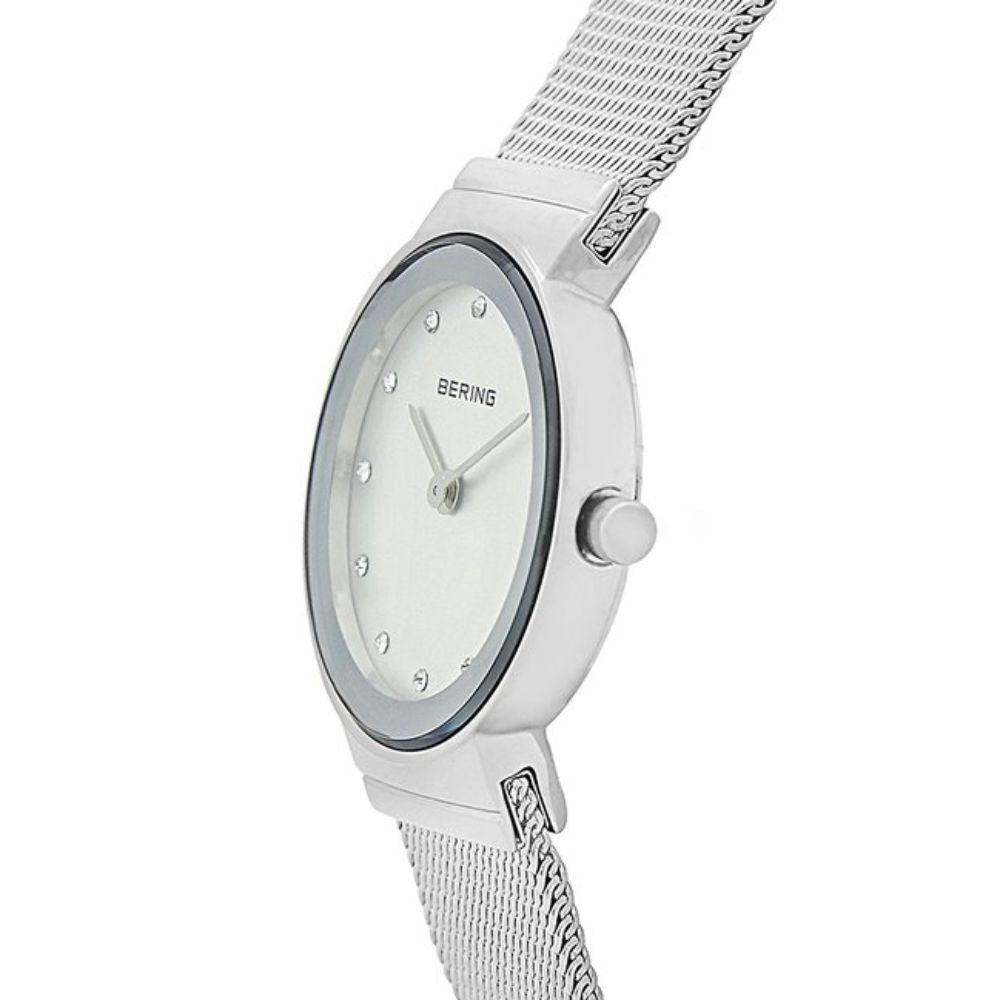 BERING Classic Silver Dial Silver Mesh 26mm Women's Watch | 10126 - 000 | TIME Watches