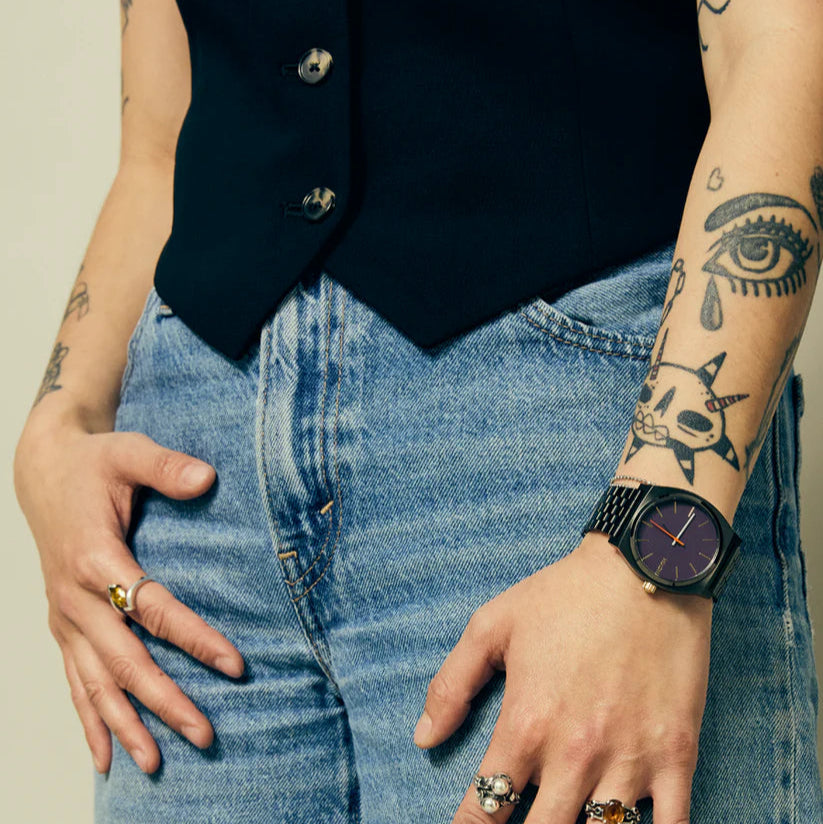 NIXON Gunmetal Blackberry Gold Stainless Steel Unisex Watch | A0455270-00