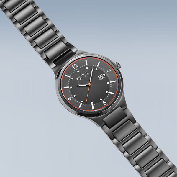 BERING Titanium Black Dial Black Mesh 42mm Men's Watch | 14442-777