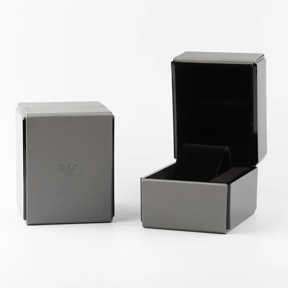 Emporio Armani Racer Chronograph Black Dial Leather Strap Men's Watch | AR11709