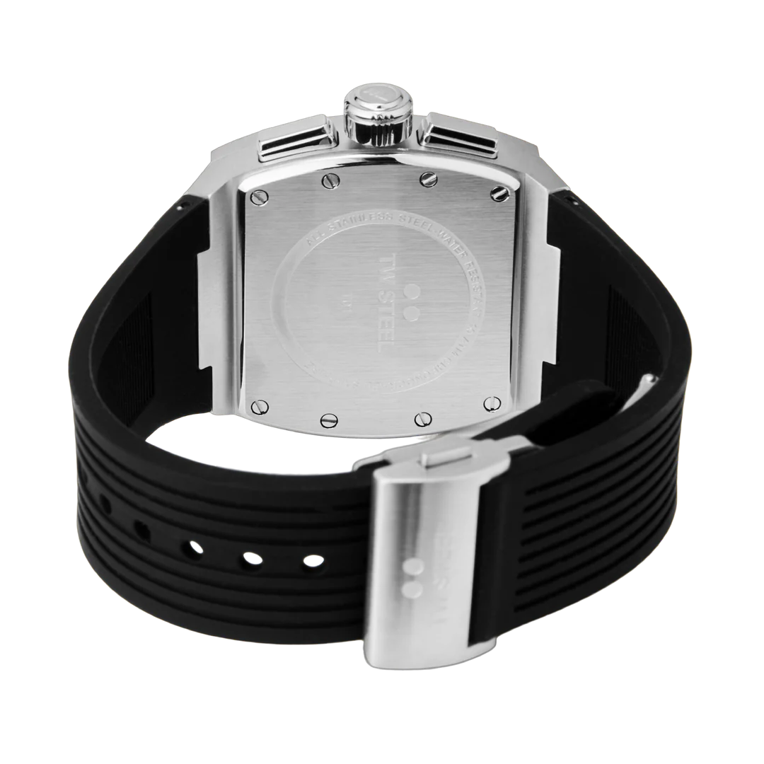 TW Steel Black & Silver Tonneau Men’s Watch | TO1