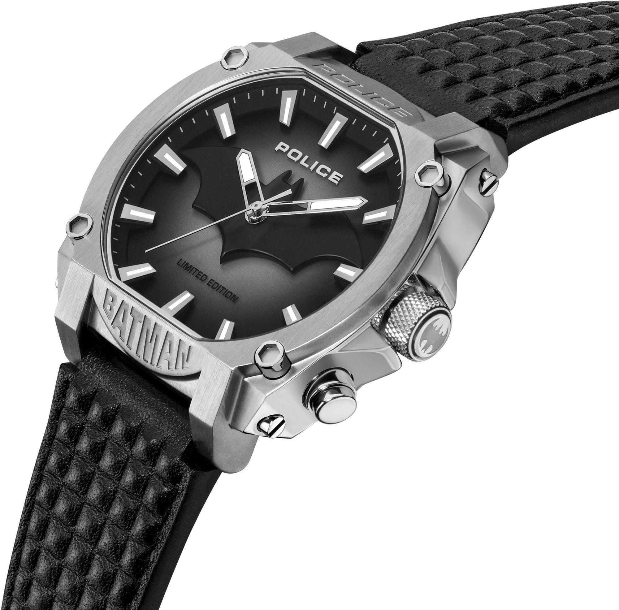 Police Limited Edition Batman Forever Norwood Black Dial Black Strap Chronograph Men's Watch Set | PEWGD0022603SET