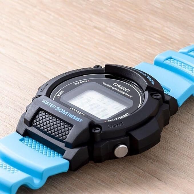 Casio Digital Clear Dial Men's Watch | W - 219H - 2A2VDF | TIME Watches