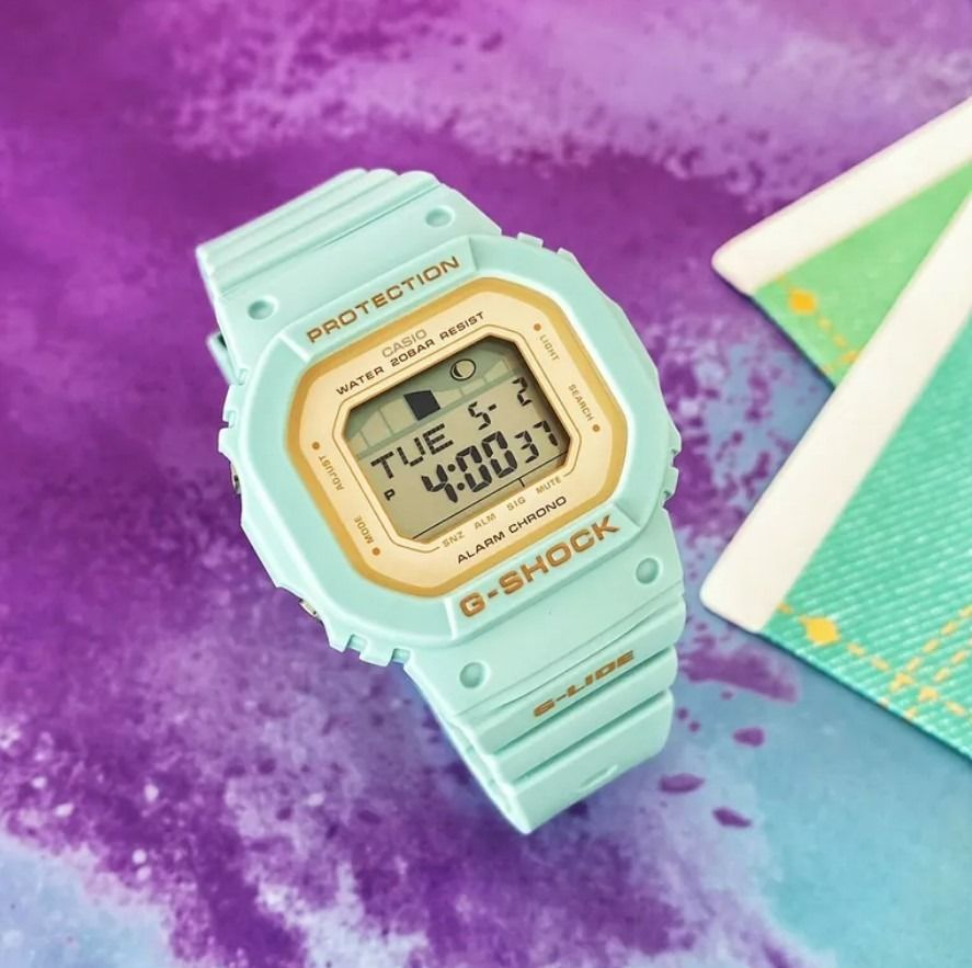 Casio G-Lide Light Blue 100m Standard Digital Women's Watch | GLX-S5600-3DR | Time Watch Specialists