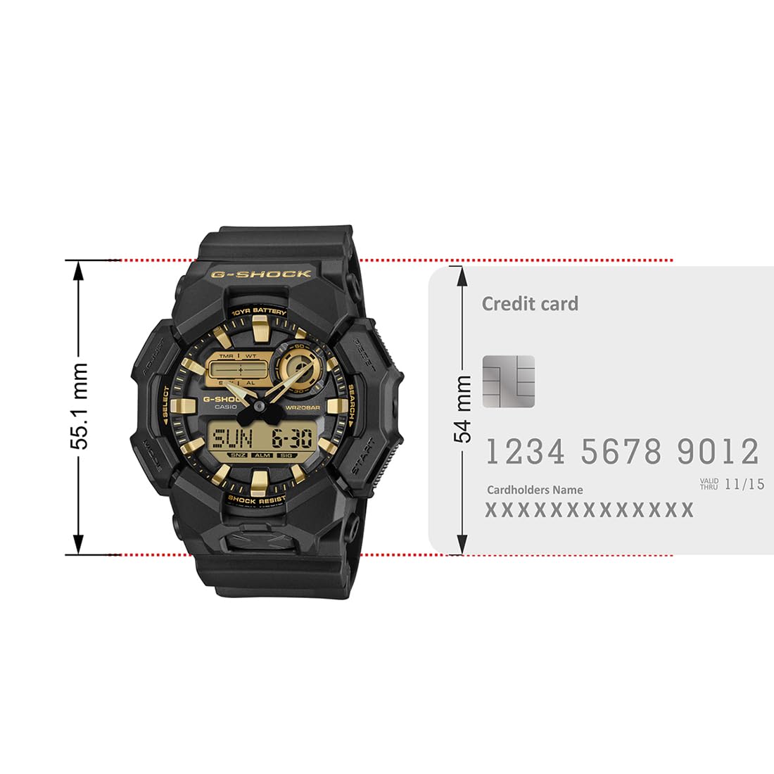 Casio G - Shock Black & Black Rubber 48mm Men's Watch | GA - 010GB - 1A9DR | TIME Watches