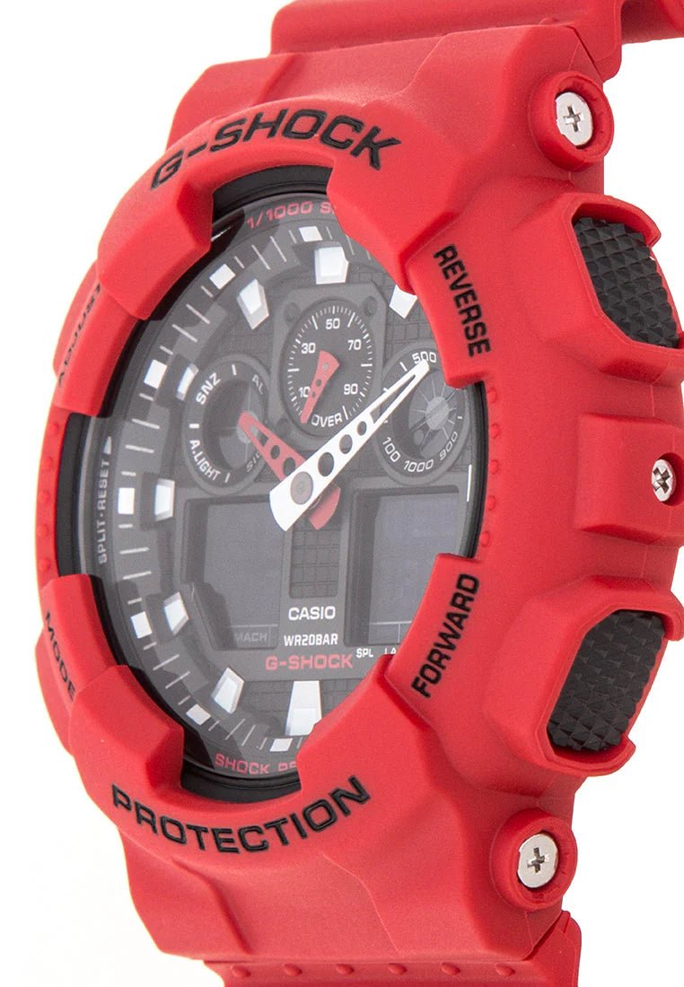 Casio G - Shock Coke Red Digital Analog Men's Watch | GA - 100B - 4ADR | TIME Watches