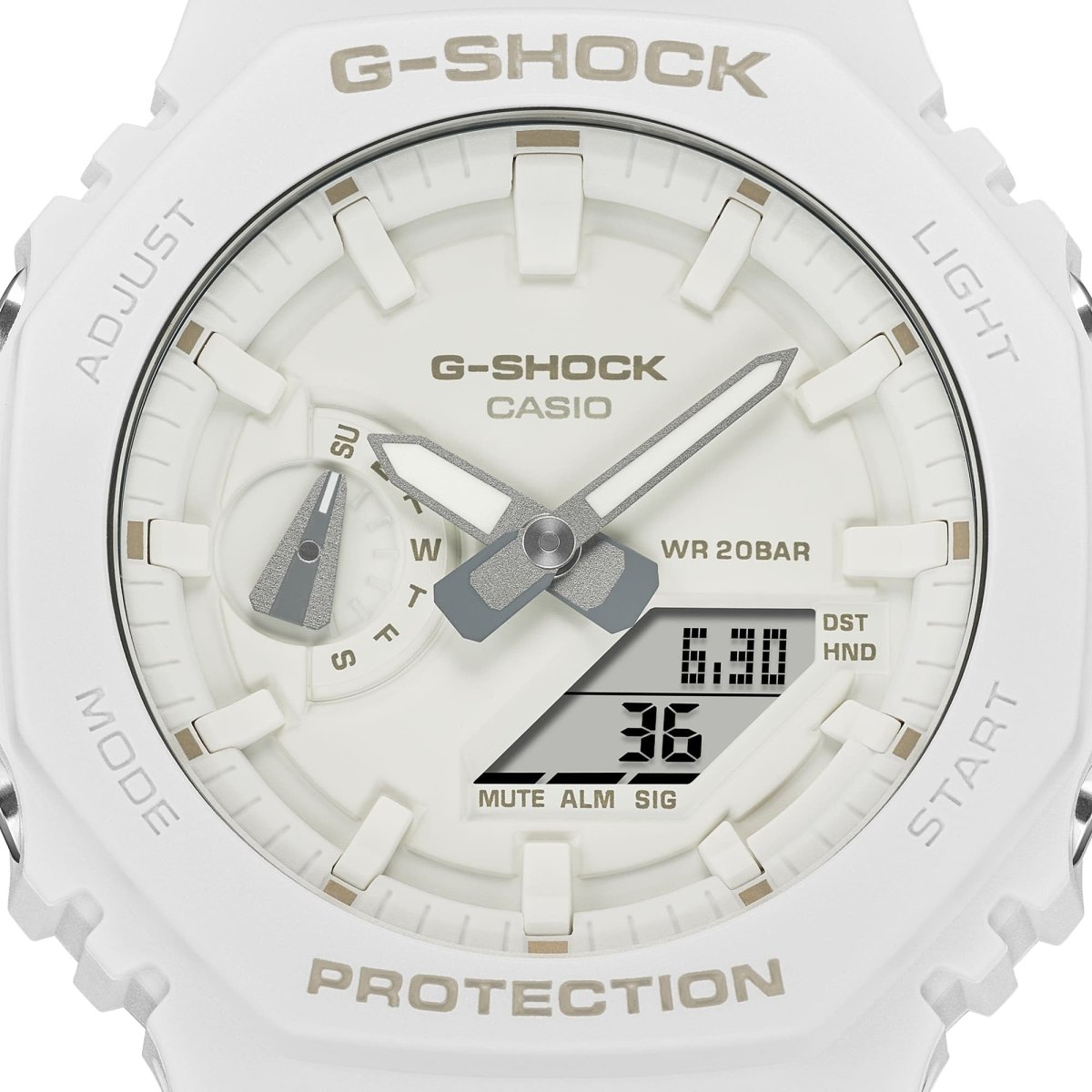 CASIO G - Shock Digital - Analog White Men's Watch | GA - 2100 - 7A7DR | TIME Watches