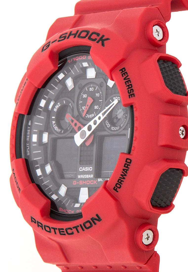 Casio G-Shock Coke Red Digital Analog Men's Watch | GA-100B-4ADR